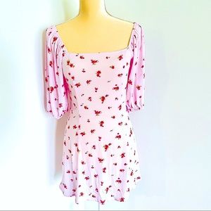 💕Pretty Pink Floral Print Dress SZ M
